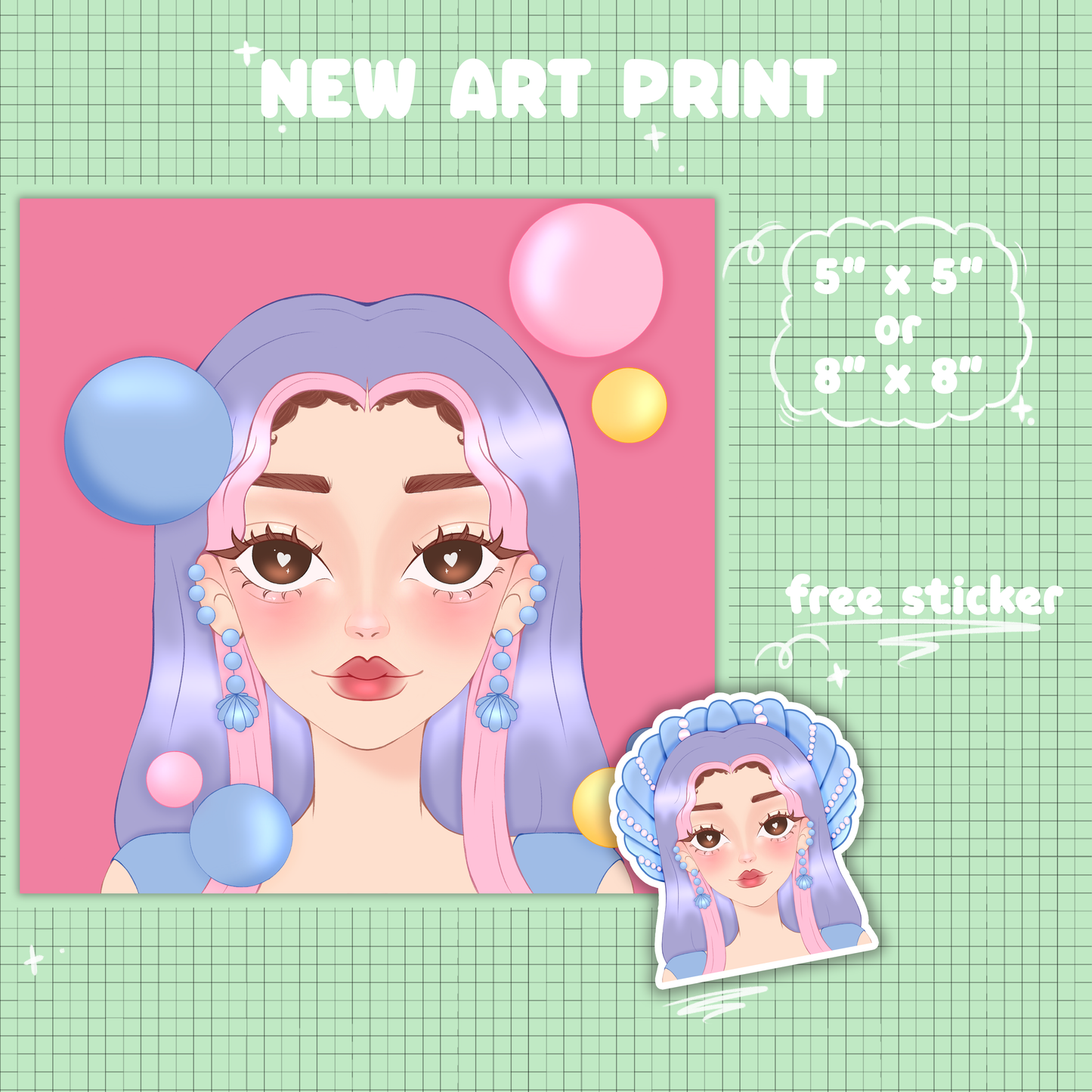 AIRA (Debut Line) Portrait - Art Print