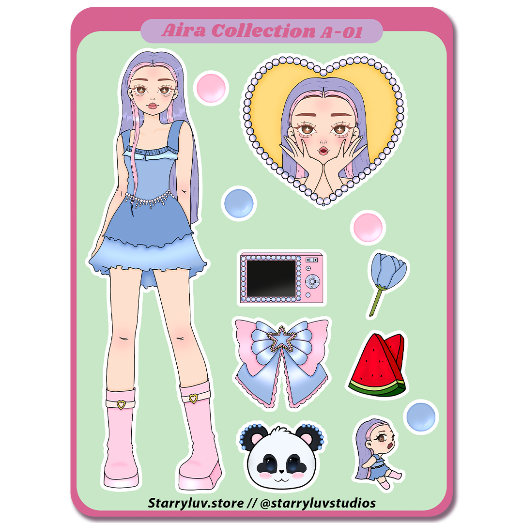 AIRA - Cute Stickers Sheet