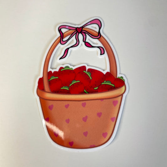Strawberry Basket - Die-Cut Stickers