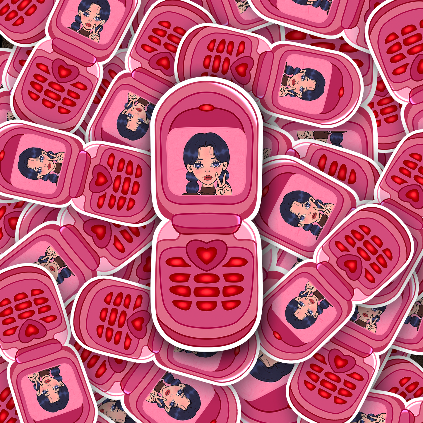 Y2K Phone - Die-Cut Stickers