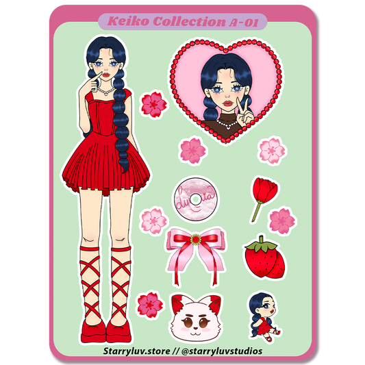 KEIKO - Cute Stickers Sheet