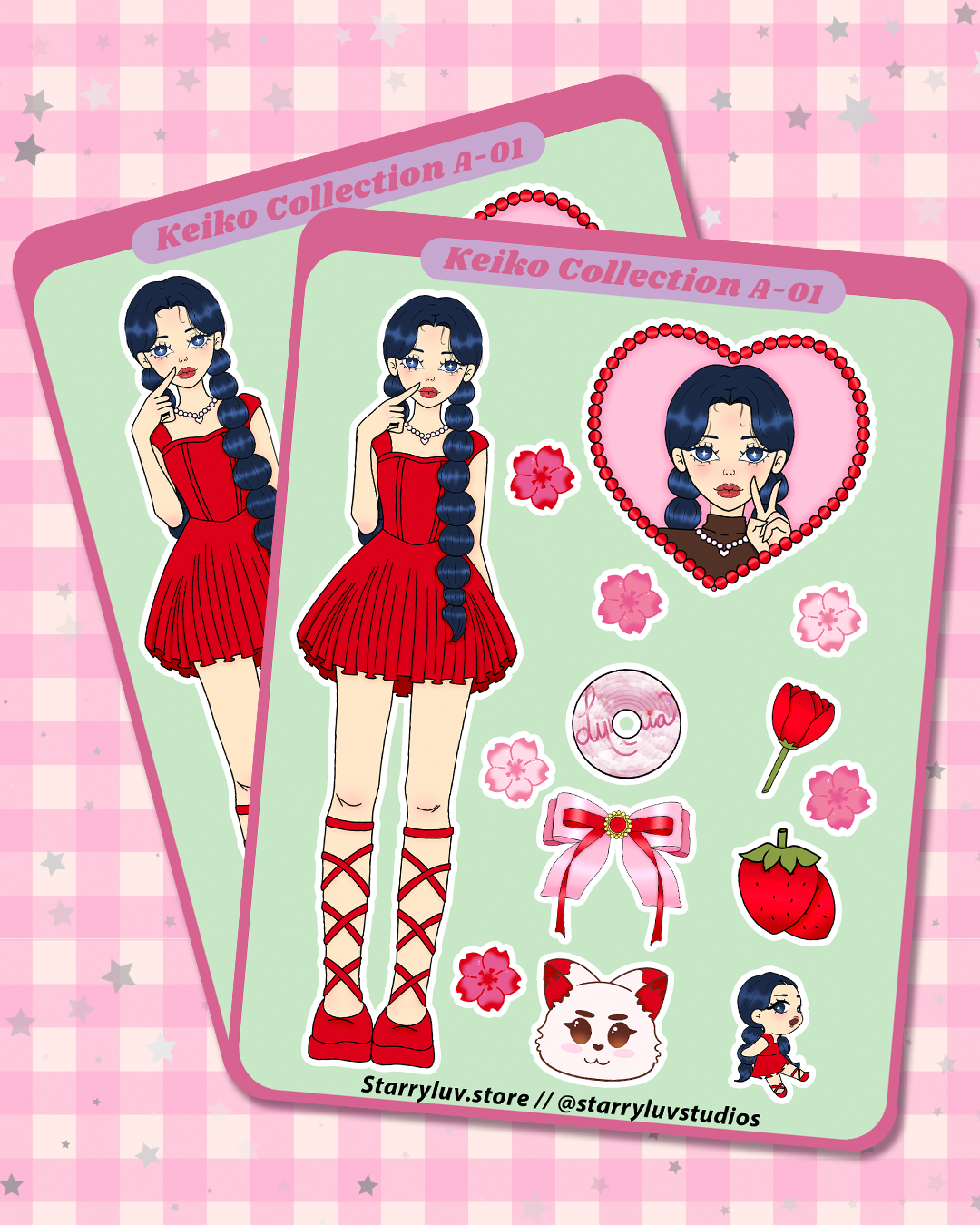 KEIKO - Cute Stickers Sheet