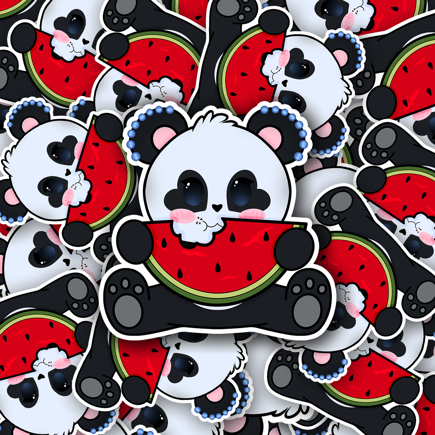 MIRA Eating Watermelon - Die-Cut Stickers