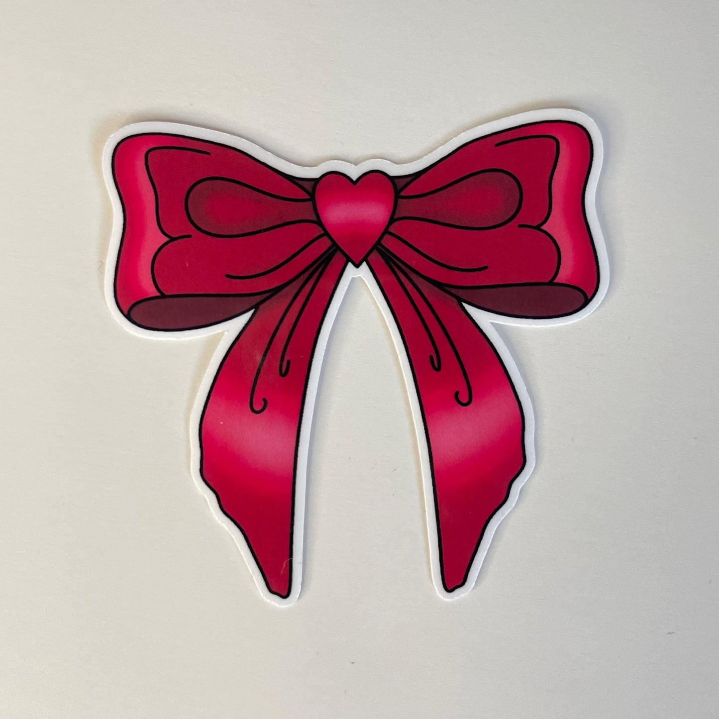 Red Ruby Ribbon - Die-Cut Stickers