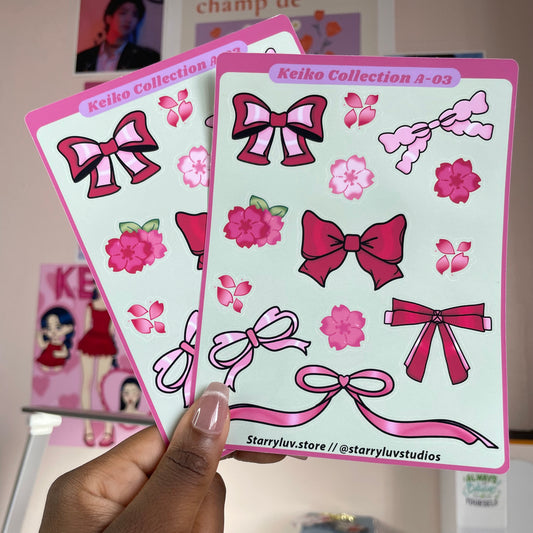 KEIKO Bows - Cute Stickers Sheet