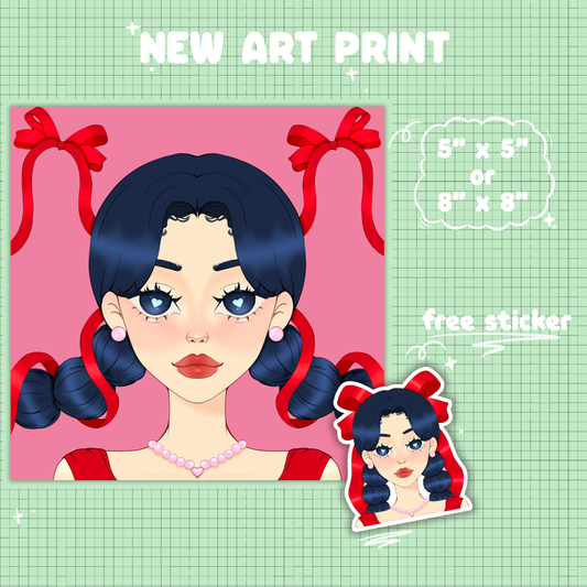 KEIKO (Debut Line) Portrait - Art Print