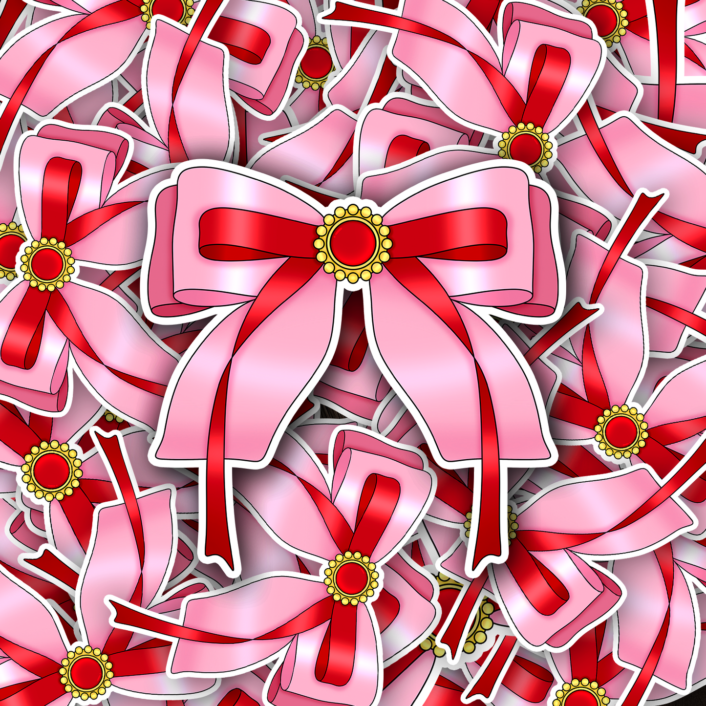 Ruby Ribbon - Die-cut Stickers