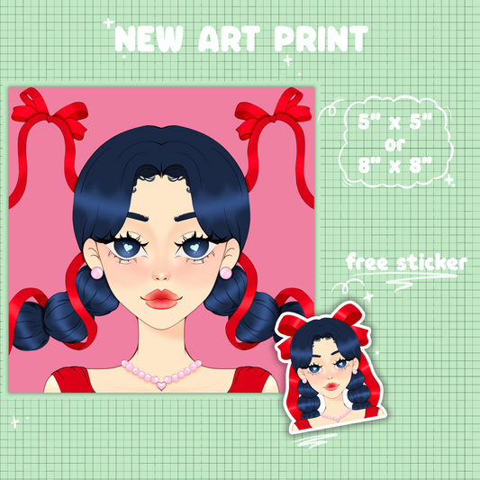 KEIKO (Debut Line) Portrait - Art Print