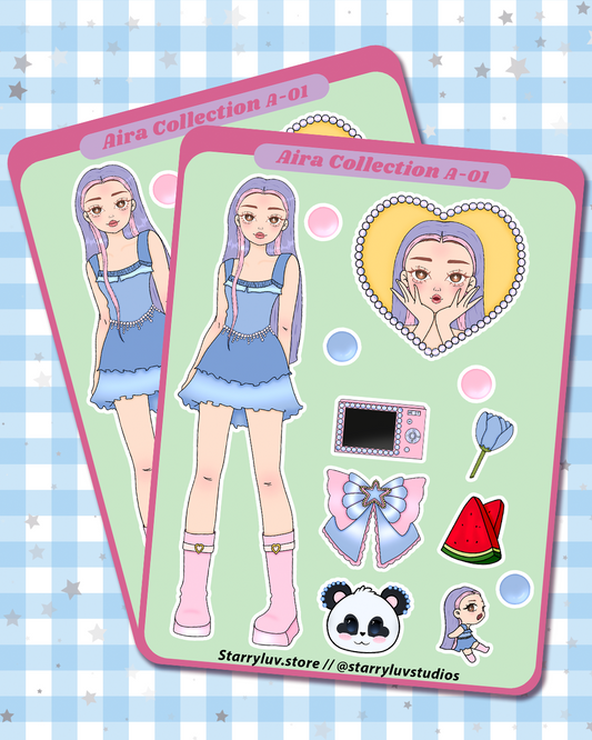 AIRA - Cute Stickers Sheet
