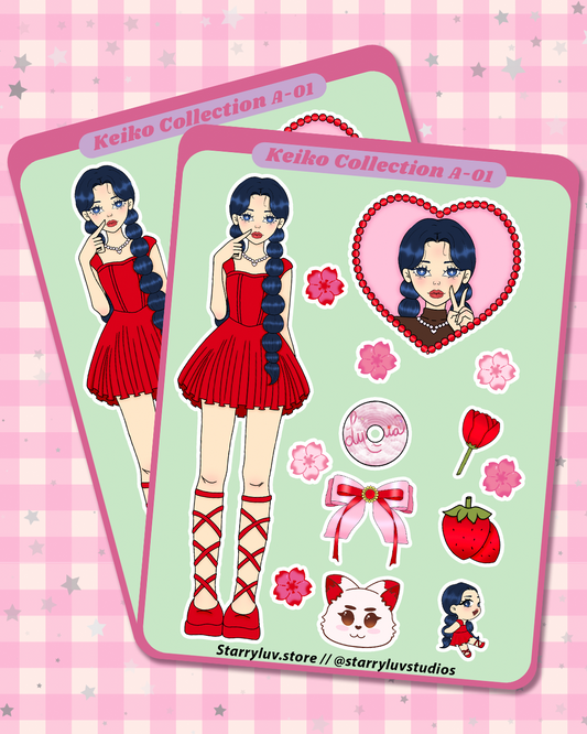 KEIKO - Cute Stickers Sheet
